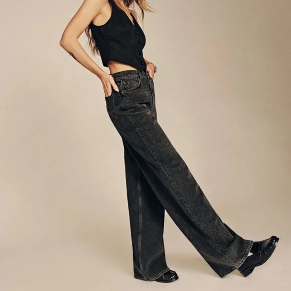 Reformation Cary high rise side leg slouchy jean